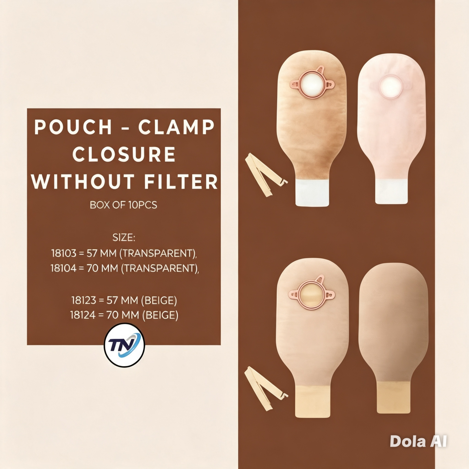 Hollister: Drainable Pouches Without Filter - Clamp Closure