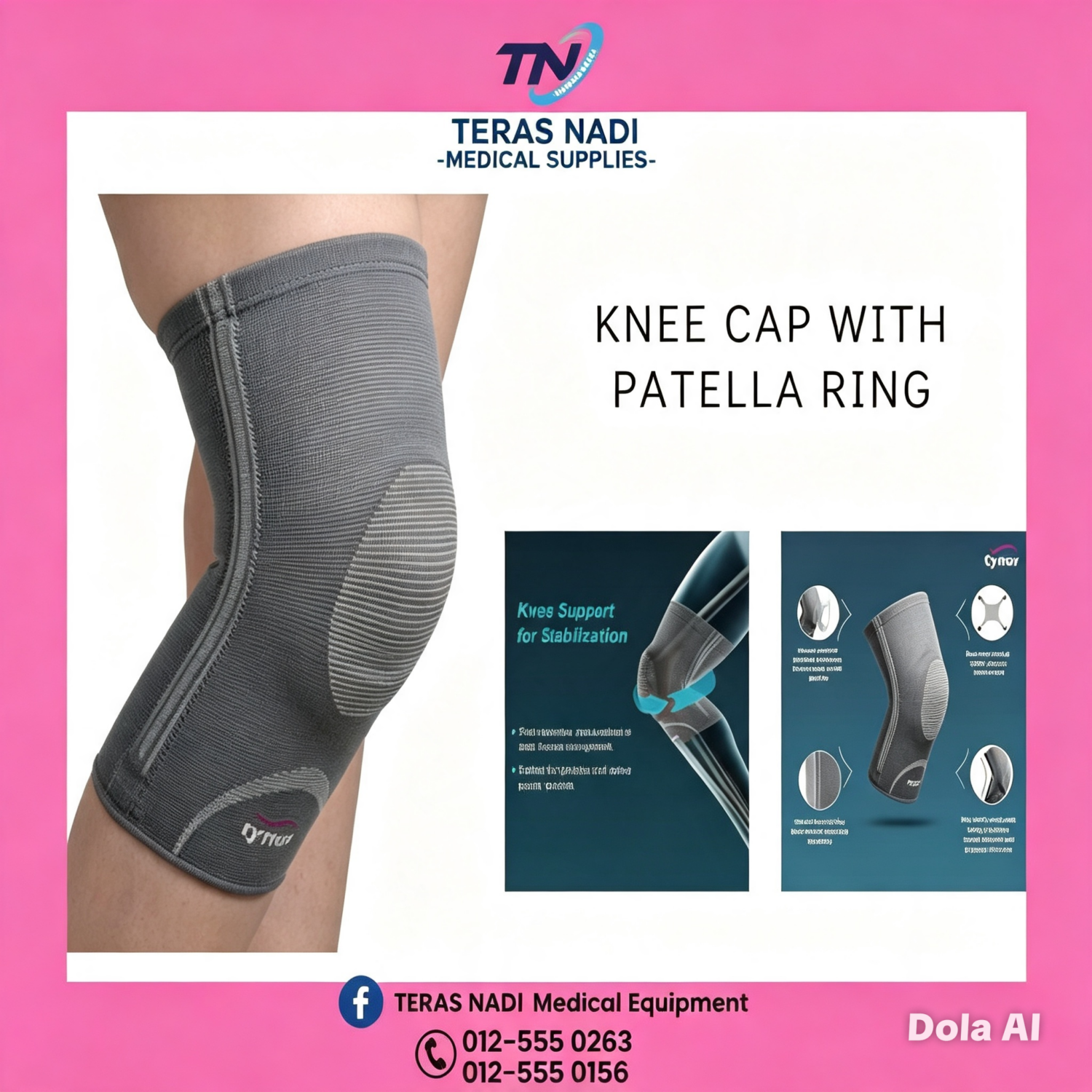 KNEE CAP WITH PATELLA RING